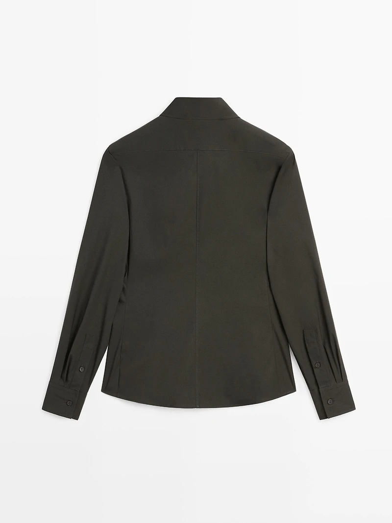 Cotton blend stretch shirt