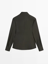 Cotton blend stretch shirt