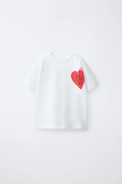 DAD EMBOSSED PRINT T-SHIRT