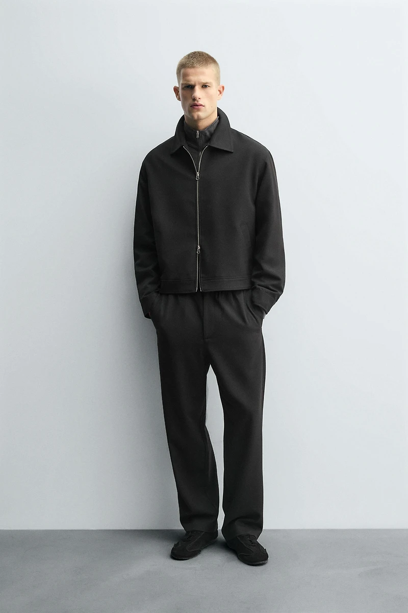 REGULAR FIT ZIP-UP OVERSHIRT