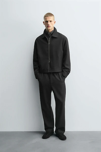 REGULAR FIT ZIP-UP OVERSHIRT