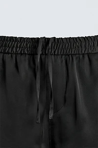 RELAXED FIT SATIN BERMUDA SHORTS