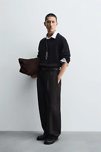 PLEATED BALLOON FIT JEANS