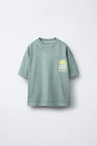 GARMENT DYE PRINT T-SHIRT AND BERMUDA SET