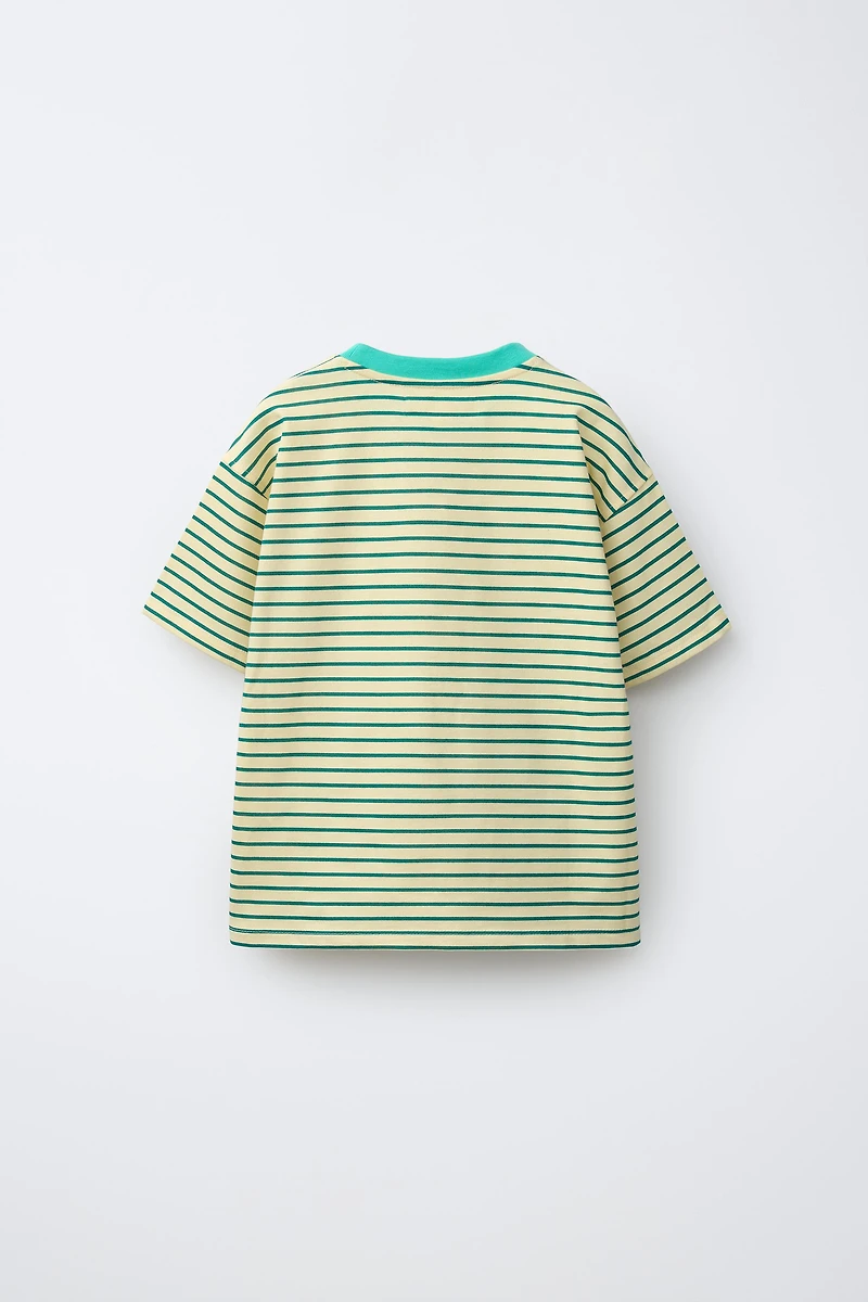 CONTRAST STRIPE T-SHIRT