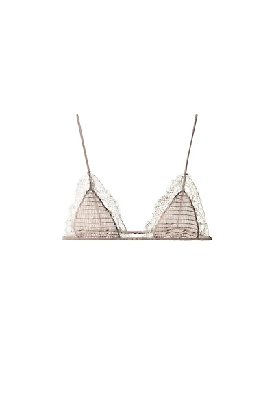 TEXTURED LACE TRIANGLE BRALETTE