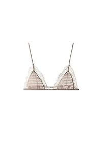 TEXTURED LACE TRIANGLE BRALETTE