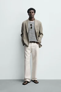 RELAXED FIT TEXTURED BLAZER