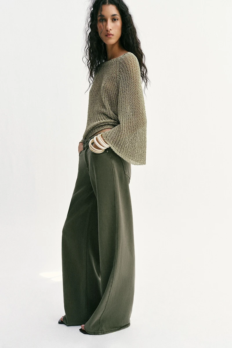 Z1975 HIGH-WAISTED FLUID WIDE LEG JEANS
