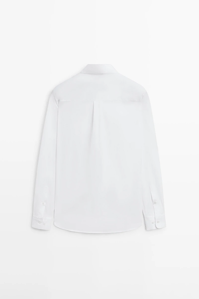 Chemise slim fit stretch en coton mélangé
