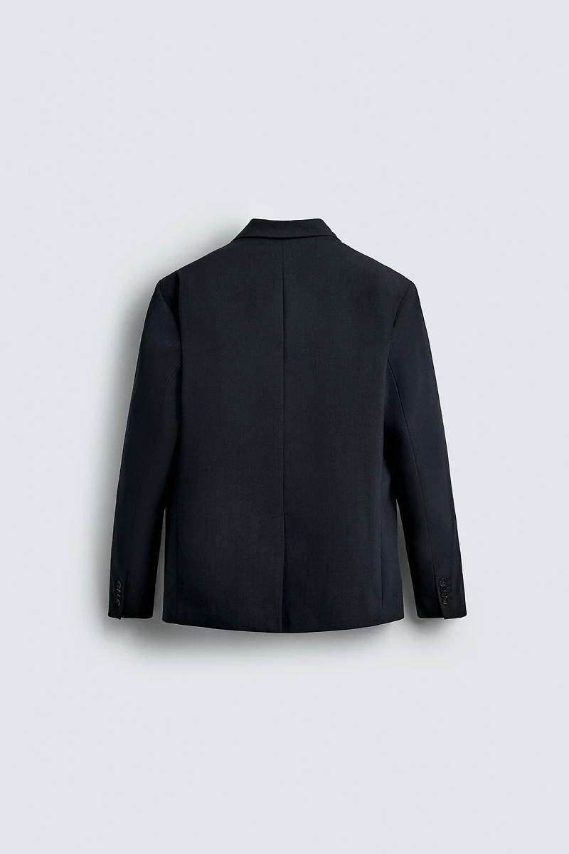 STRIPED DOUBLE BREASTED SUIT BLAZER