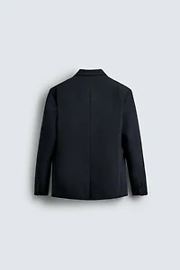 STRIPED DOUBLE BREASTED SUIT BLAZER