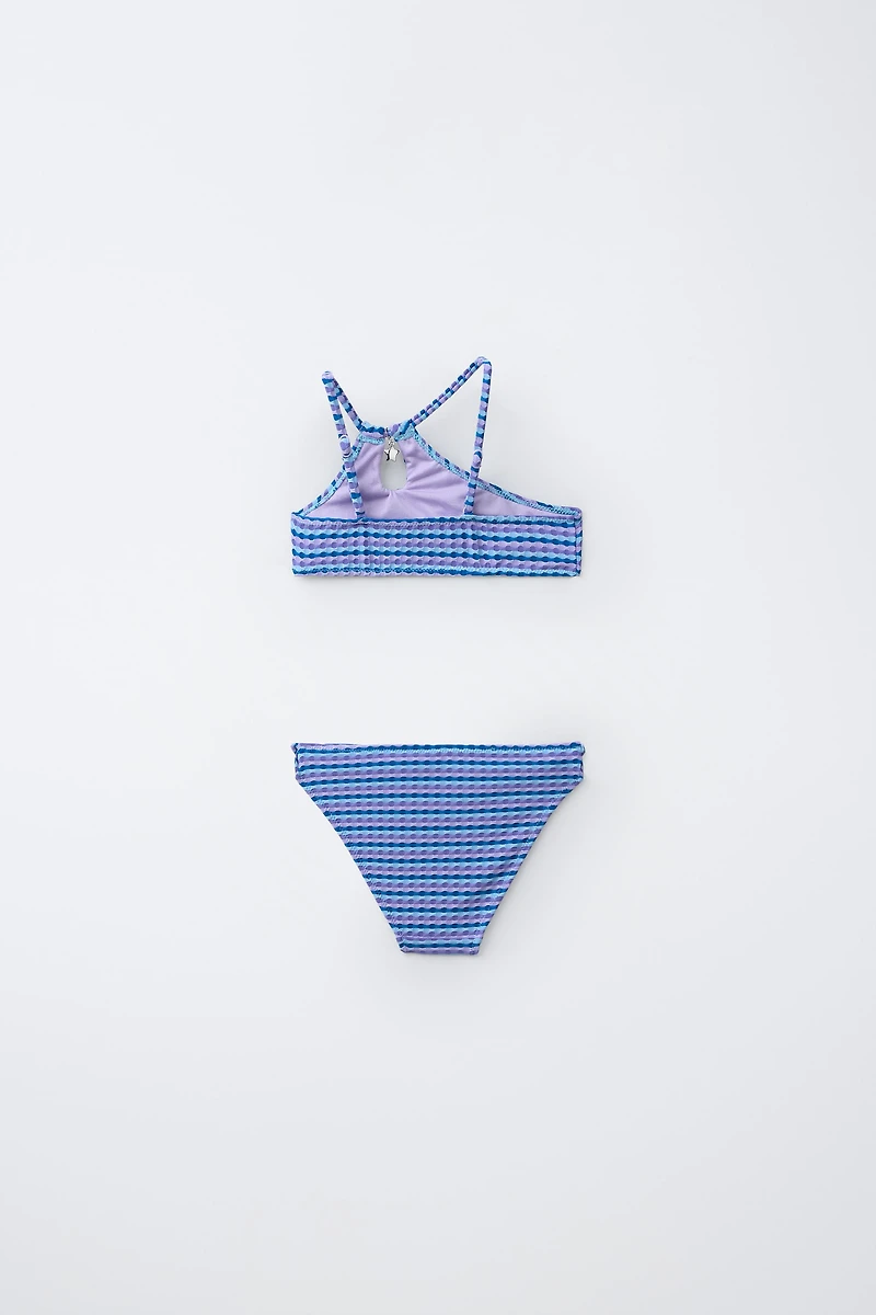 6-14 YRS | TEXTURED STRIPED BIKINI
