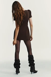 SHORT PLEATED POCKET DRESS