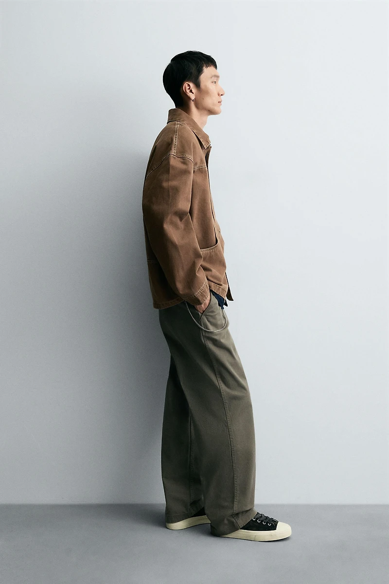 WASHED TEXTURED OVERSHIRT
