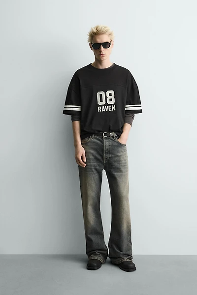 TEXTURED PRINT T-SHIRT