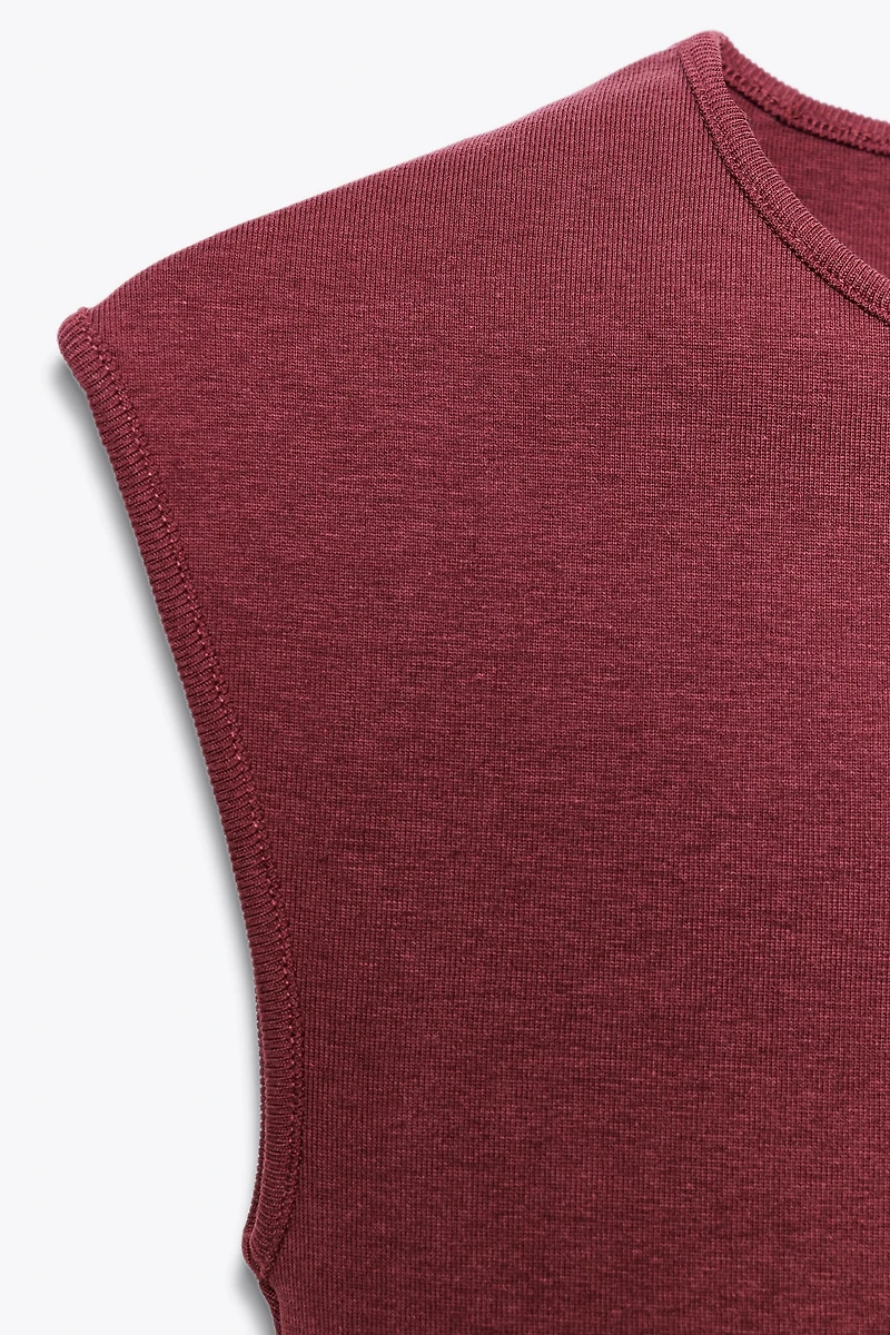 STRETCH RIB T-SHIRT