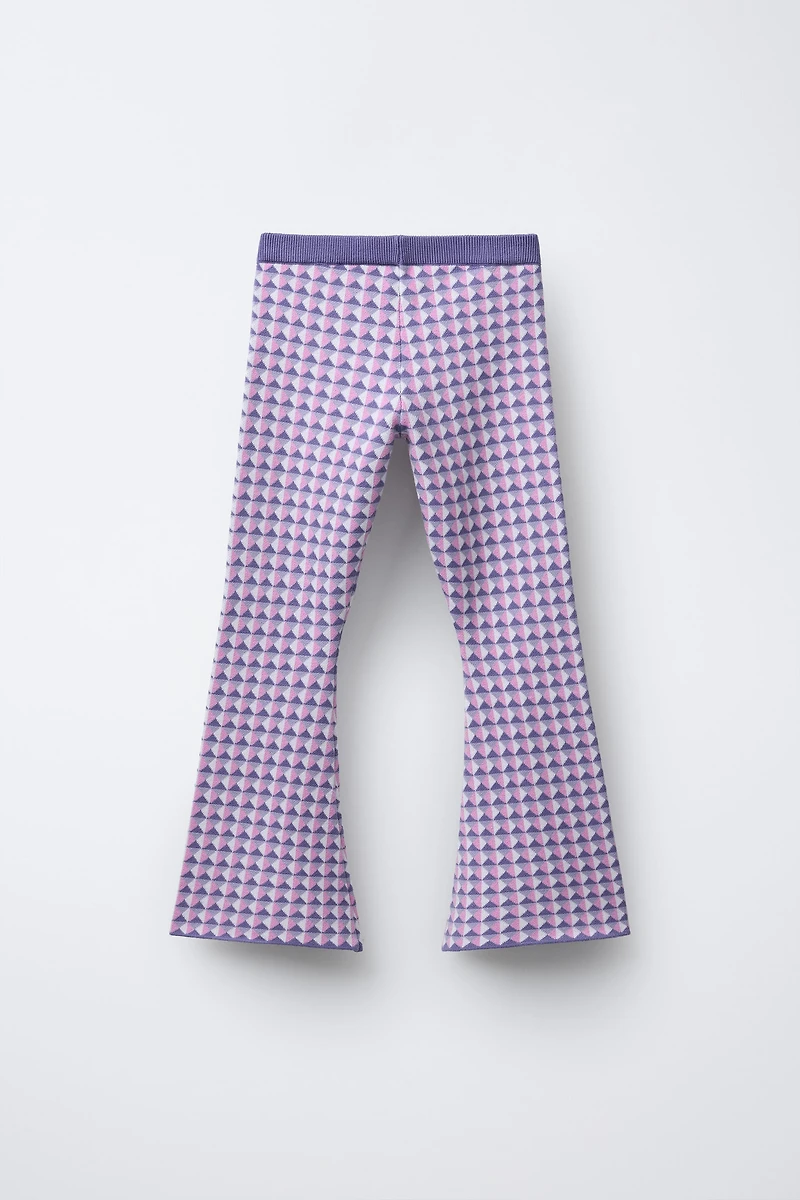 JACQUARD FLARE KNIT PANTS SKI COLLECTION