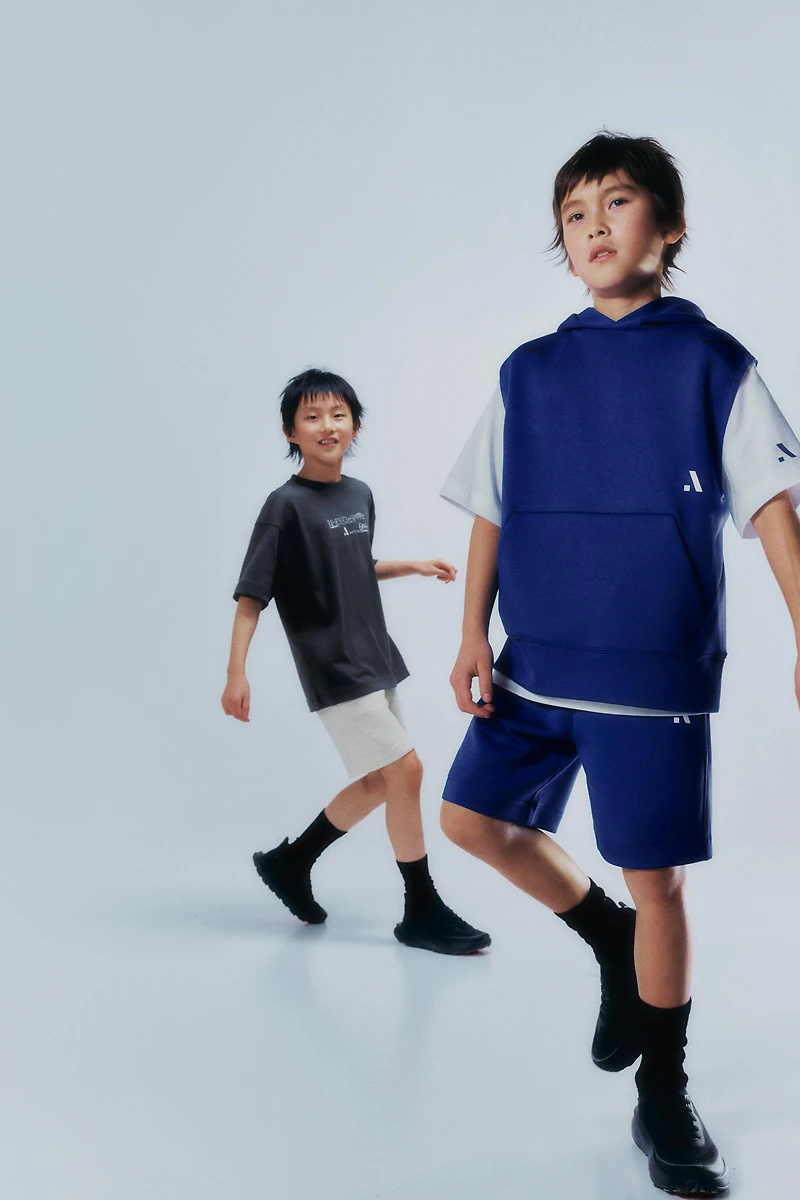 NEOPRENE SPORTY LOGO SHORTS
