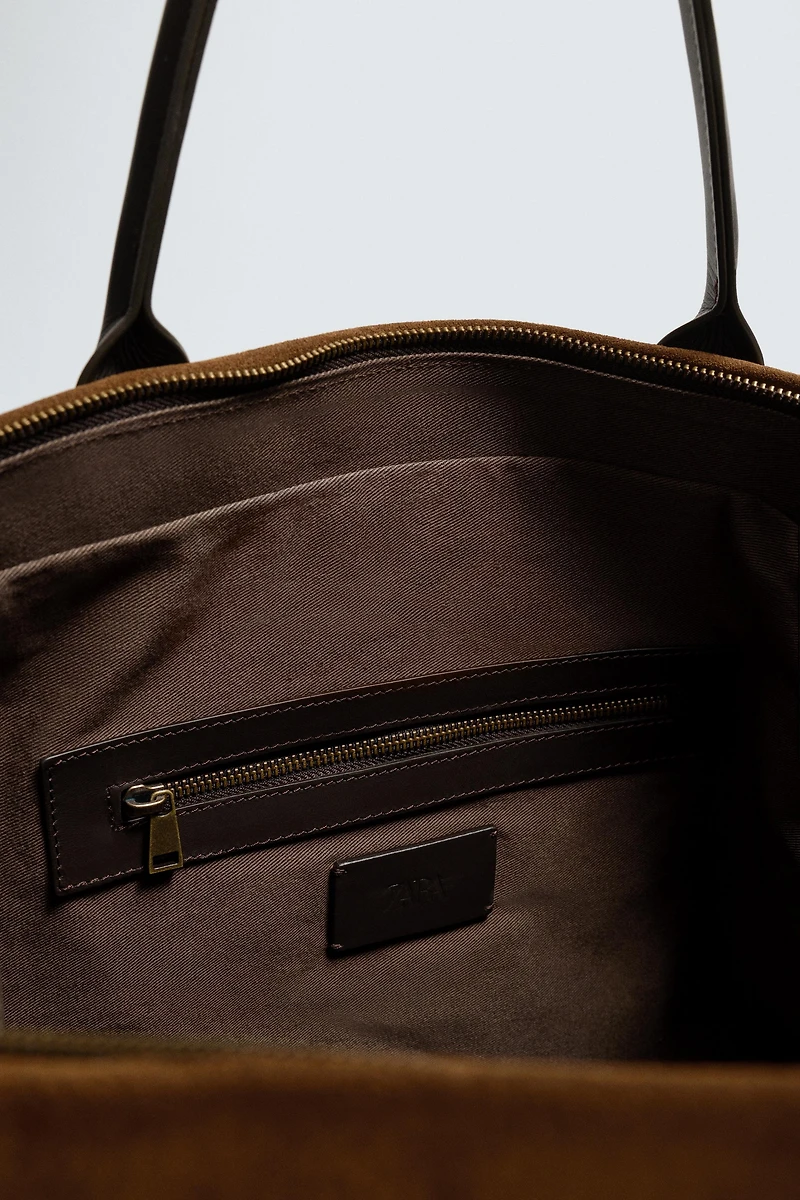 LEATHER SHOPPER BAG