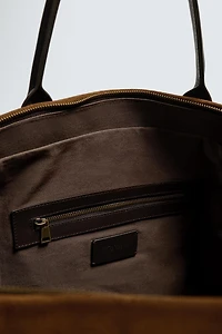 LEATHER SHOPPER BAG