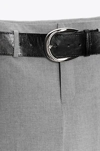 BELTED SLIM PANTS