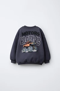 MONSTER TRUCK PRINT SWEATSHIRT