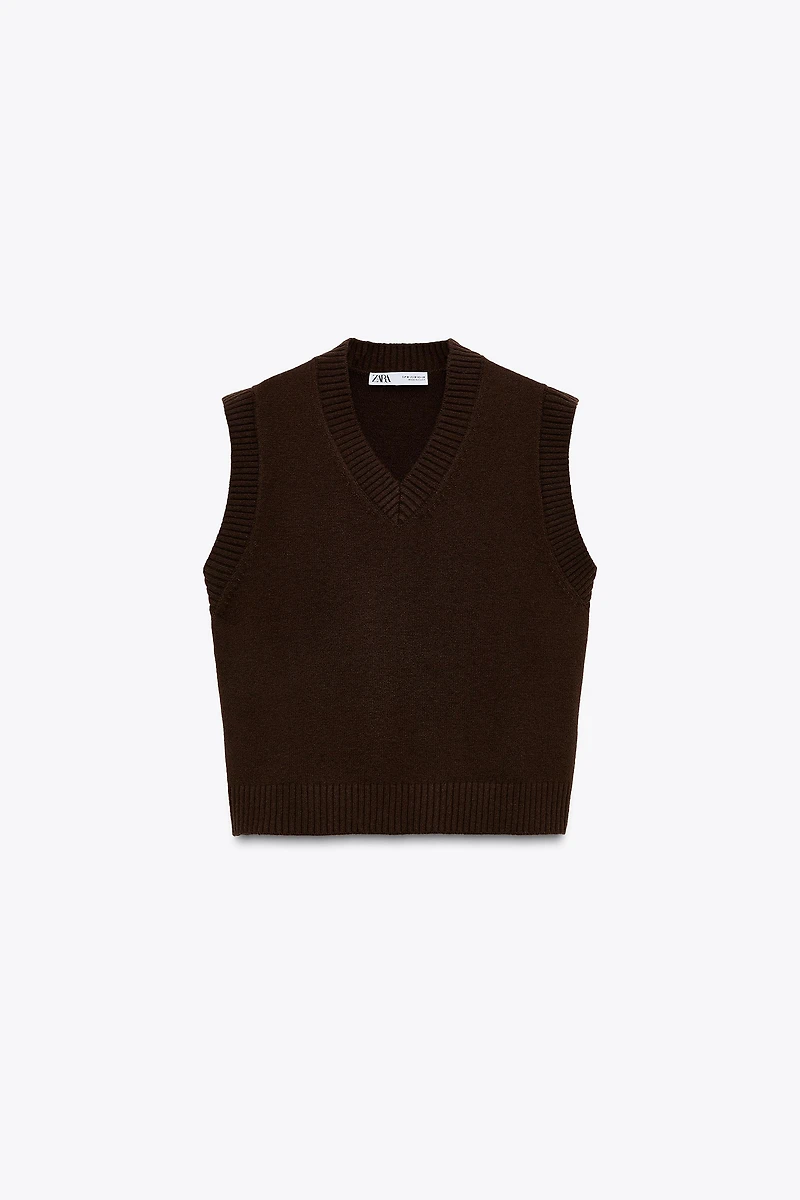 BASIC KNIT SWEATER VEST