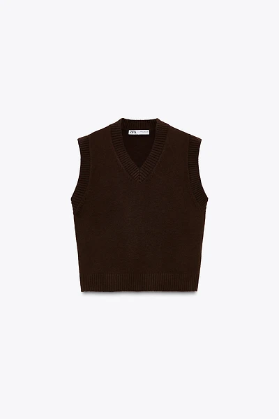BASIC KNIT SWEATER VEST