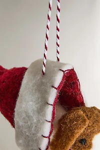 FELT DOG CHRISTMAS TREE ORNAMENT