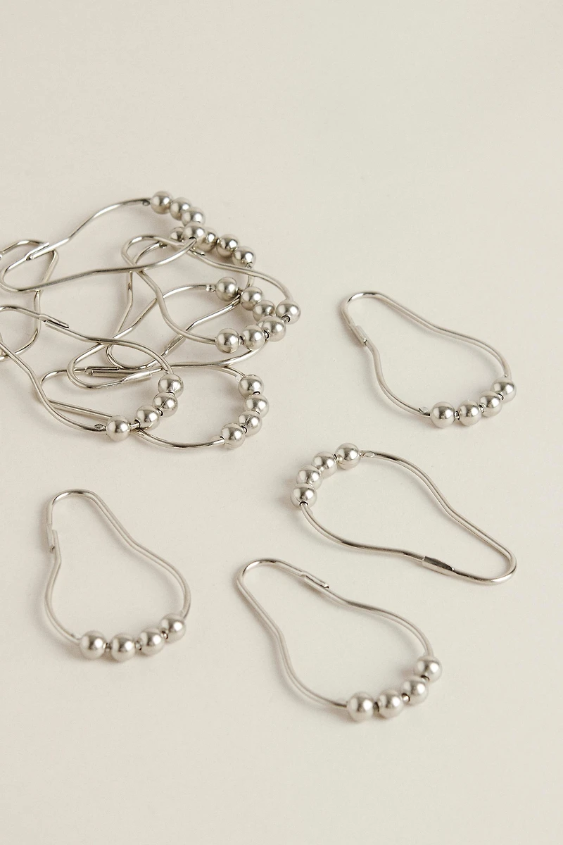 PACK OF METAL SHOWER CURTAIN RINGS (PACK OF 12)