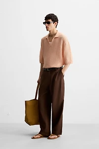 OPEN KNIT POLO SHIRT