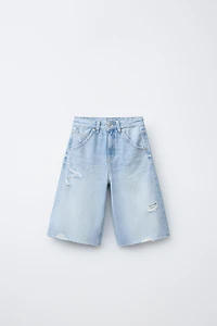 RIPPED LONG SHORTS