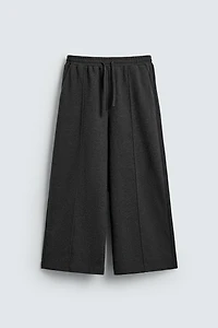 TEXTURED WIDE FIT JOGGER PANTS