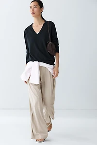 Pull en maille col V