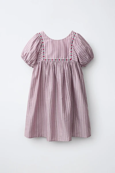 STRIPED TRIM DRESS