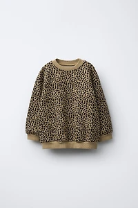 HEAVYWEIGHT ANIMAL PRINT SWEATSHIRT