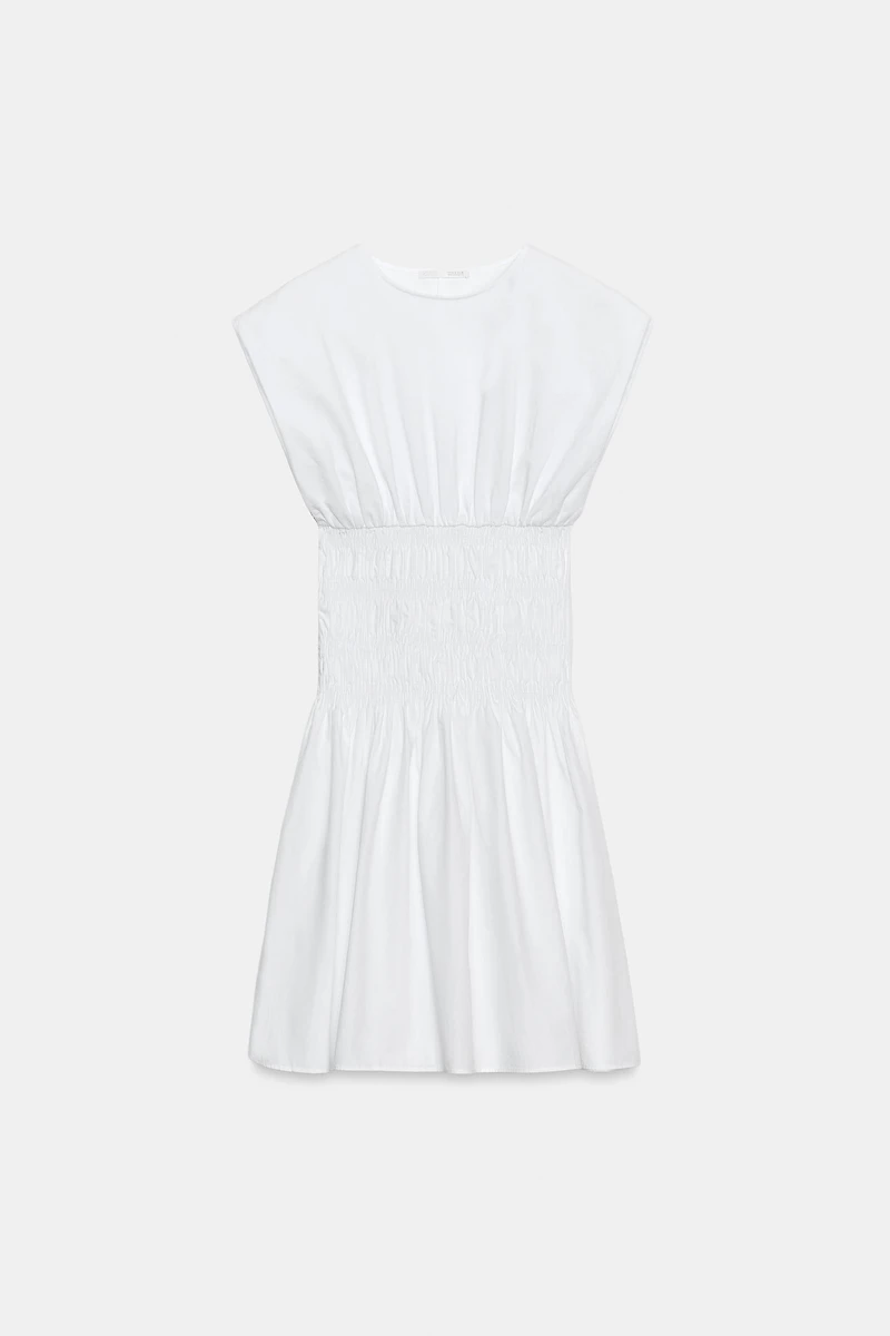 COMBINATION POPLIN DRESS
