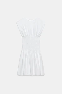 COMBINATION POPLIN DRESS