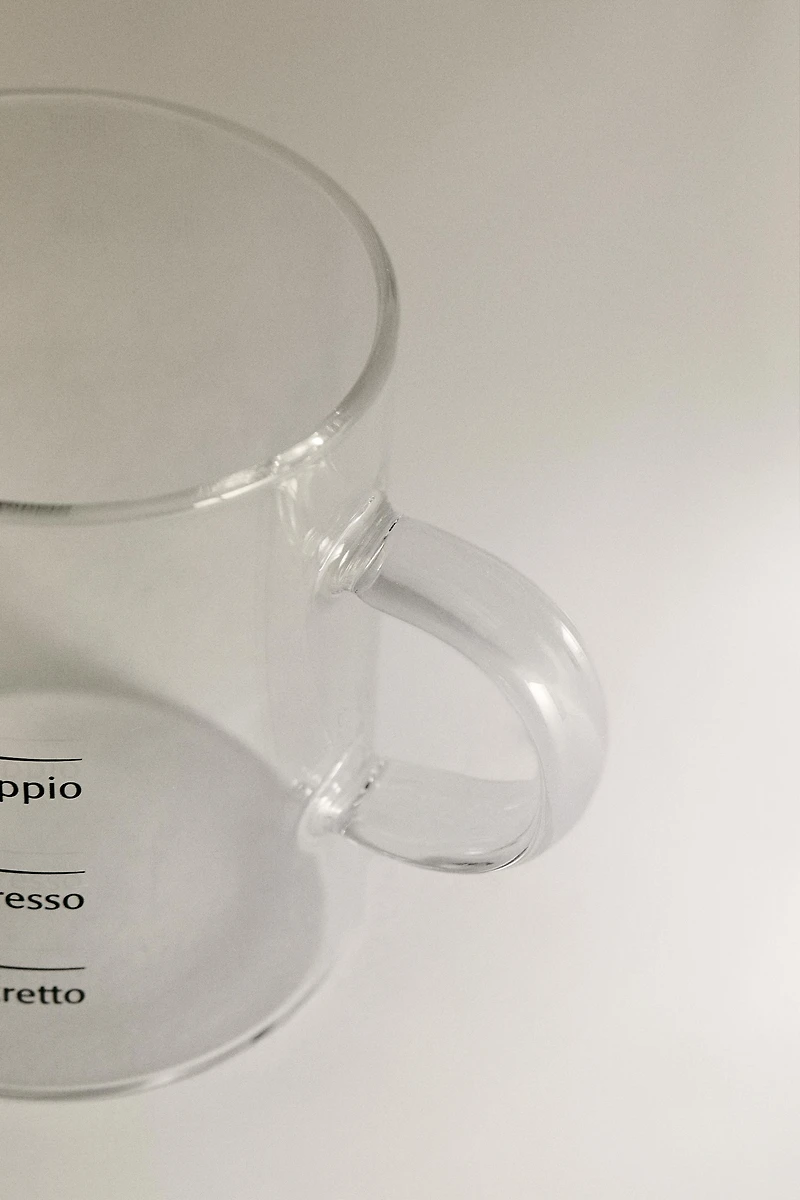 BOROSILICATE GLASS MUG WITH SILK SCREEN