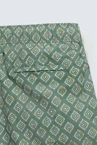 WASHED GEOMETRIC PRINT SWIMSUIT
