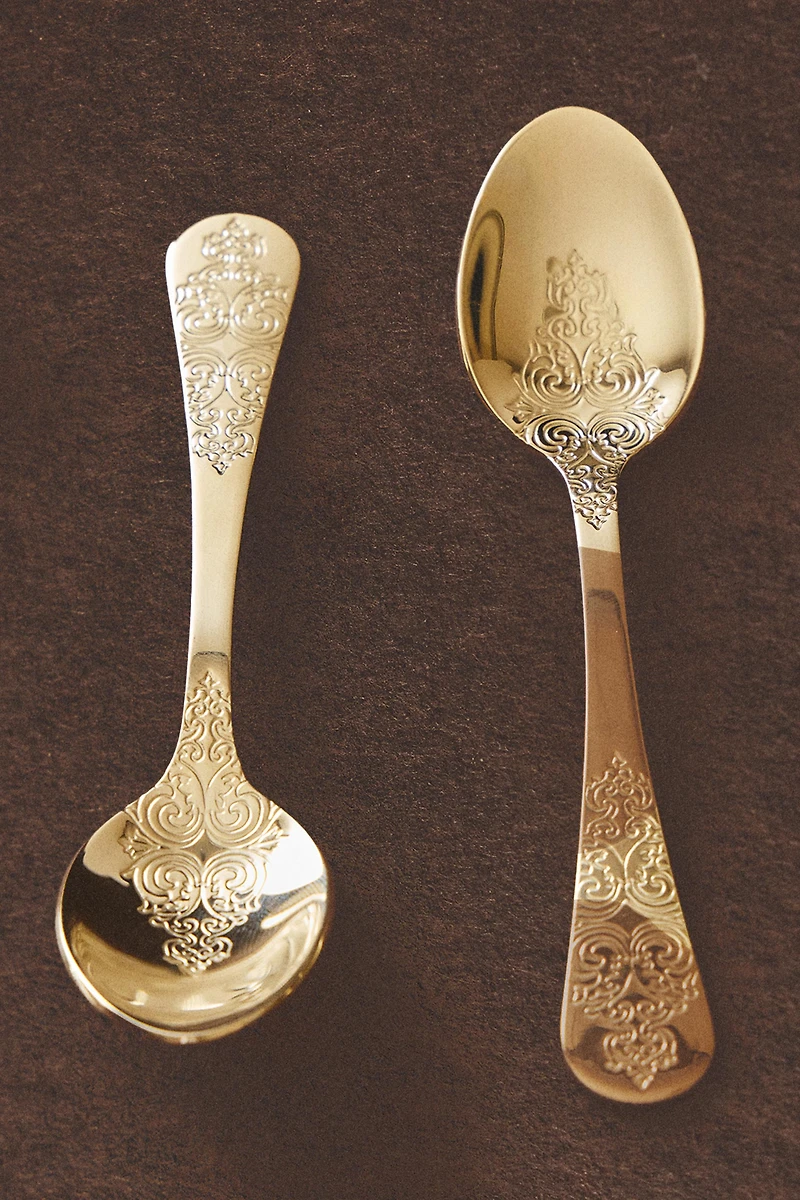 LOT CUILLÈRES À DESSERT GRAVÉES (LOT DE 4)
