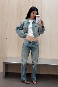 BLOUSON EN JEAN TRF DÉCHIRURES
