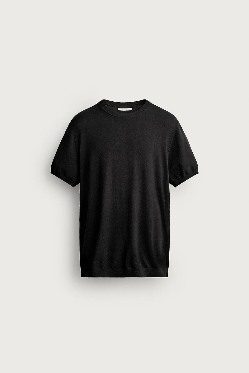 BASIC REGULAR FIT KNIT T-SHIRT