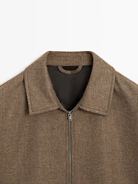 100% wool zip-up jacket