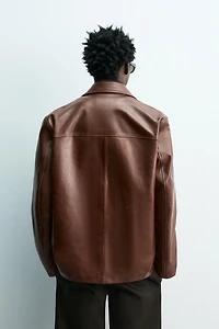 BLAZER RELAXED COUPE CUIR