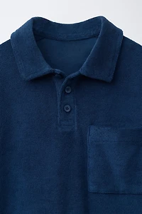 TOWEL EFFECT POLO AND BERMUDA SET