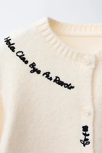 GILET EN MAILLE BRODÉ