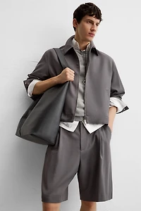 PLEATED RELAXED FIT SHORTS