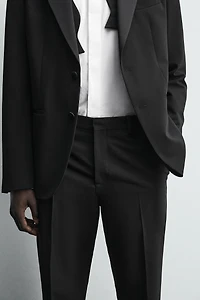 PANTALON DE COSTUME SMOKING AVEC LAINE